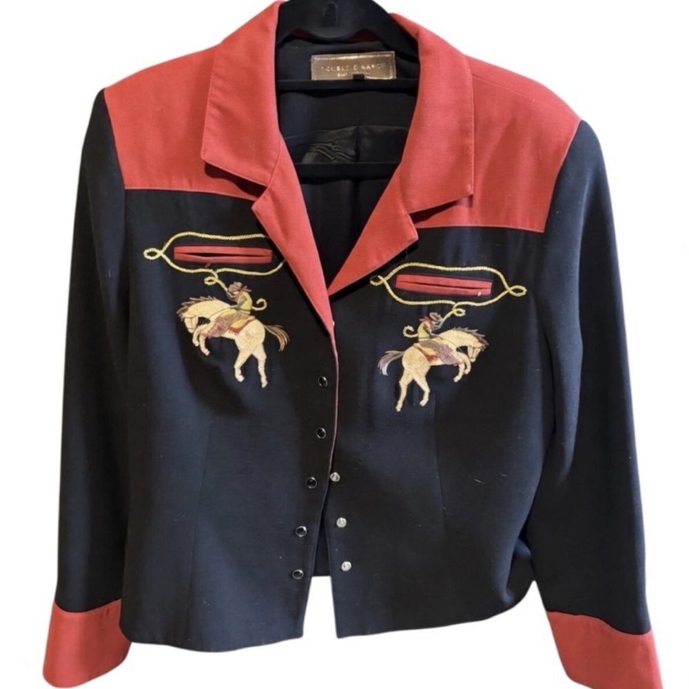 Double D Ranch collectible jacket western rodeo embroidered bucking bronco pony